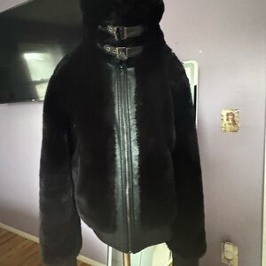 Women's Black Faux Fur Jacket